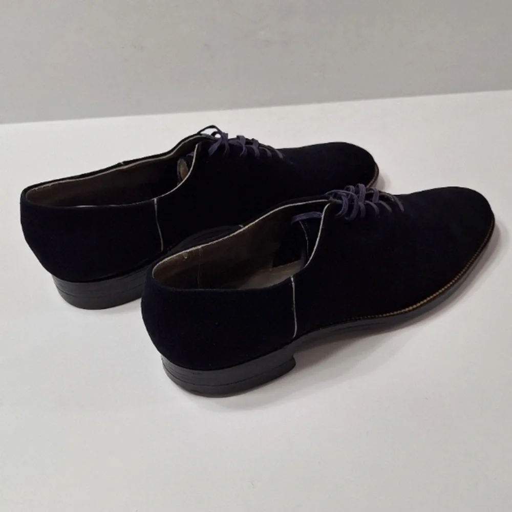 British Walkers Men’s Black Suede Oxford Dress Shoes Size 12 AA (Narrow)